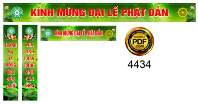 File PSD Market băng rôn kinh mừng đại lễ Phật Đản file corel (bản gốc) đã tách nền