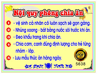 File PSD Market bảng nội quy phòng chia ăn trường học file corel (gốc) tách lớp chi tiết