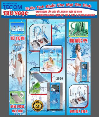 Tải file gốc Market biển quảng cáo máy lọc nước Thu Ngọc file CDR (để in lụa)