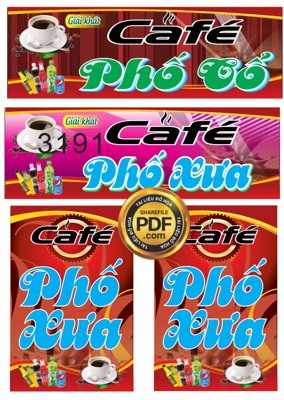 File tranh quảng cáo Market cà phê phố cổ cafe phố xưa file corel (file gốc) chuyên nghiệp