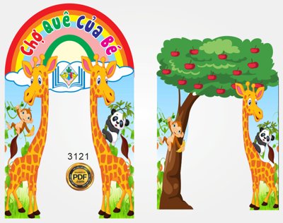 Tải file Market cổng chợ quê của bé trường mầm non file Corel (gốc) chủ đề phong thủy