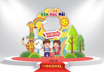 File PSD in ấn Market check in chào năm học mới lớp 5A (chất lượng cao)