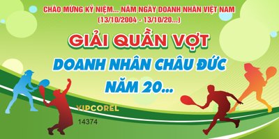 File gốc Market giải quần vợt ngày doanh nhân Việt Nam (in tráng gương) nghệ thuật