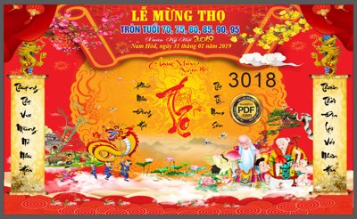 File tranh Market lễ mừng thọ Xuân kỷ hợi 2019 Nam Hòa file corel (ảnh gốc) in trần xuyên sáng