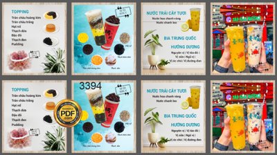 Tải file Market menu quán trà sữa phong vị file Corel (ảnh gốc) in tráng gương