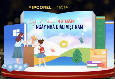 File gốc Market ngày nhà giáo Việt Nam 20-11 2025 #8 (in lụa) tranh mã đáo