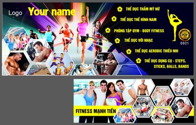 File tranh PSD Market phòng tập thể hình Fitness file corel chất lượng cao