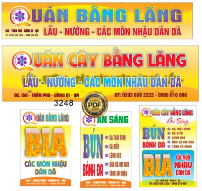 Tệp tin gốc Market quán cây Bằng Lăng - lẩu - nướng file Corel (dùng cho in) Market quán cây Bằng Lăng - lẩu - nướng file Corel