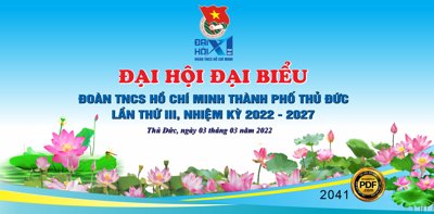 Download file gốc Market sân khấu Đại hội đoàn TNCS Hồ Chí Minh TP. Thủ Đức #2 (in mica) logo