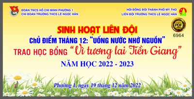 Tải file gốc Market sinh hoạt liên đội "uống nước nhớ nguồn" (in khổ lớn) không vỡ