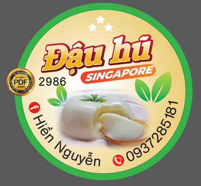 Download file gốc Market tem nhãn Đậu hũ Singapore Hiền Nguyễn file corel (in mica) trong suốt