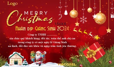 File gốc Market thiệp merry Christmas - giáng sinh (phong cách) cổ điển