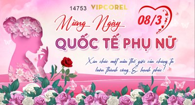 File in trần Market trang trí Mừng ngày Quốc Tế Phụ Nữ 8/3 (file gốc) hoa văn 3D