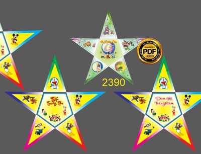 File gốc Market trang trí ngôi sao Trung thu nhớ Bác file CorelDRAW (ảnh chi tiết) để in trần