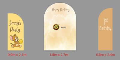 File tranh in tráng gương Market trang trí sinh nhật Minh Đăng chủ đề chuột jerry (siêu nét)