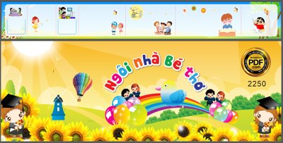 File gốc Market trang trí trường mầm non Ngôi nhà bé thơ #2 (phiên bản chuẩn) để in ấn