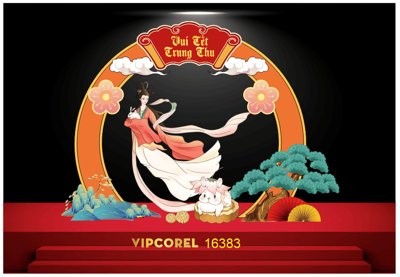 File gốc Market trang trí vui tết Trung Thu 2025 #8 file corel (ảnh rõ nét) để in