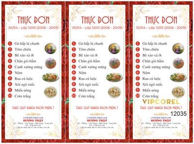 File tranh gốc PSD Menu thực đơn học sinh lớp 12A5 vector còn nguyên layer