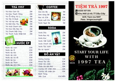 File PSD Menu tiệm trà 1997 file corel (bản gốc) độ phân giải cao