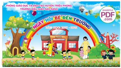 Tải file tranh Ngày hội bé đến trường - Trường mẫu giáo sao sáng #5 file PDF & CDR (gốc) tại Filetranh.com