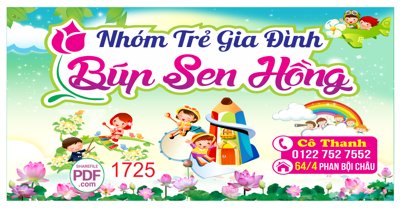 File tranh Nhóm trẻ gia đình Búp sen Hồng file PDF & CDR (gốc) chủ đề thiên nhiên