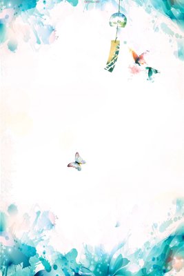 Tải file [PSD] Nền nghệ thuật con bướm và chuông gió vẽ tay (ảnh gốc) in tráng gương