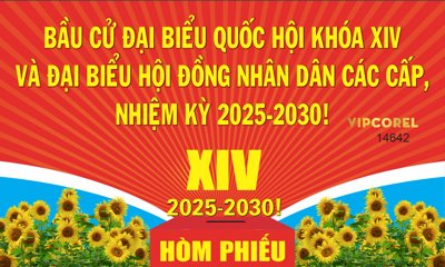 File tranh Pano Đại Hội Đại Biểu Toàn Quốc XIV #19 file corel (ảnh gốc) chi tiết rõ ràng