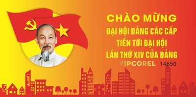 File tranh Pano Đại Hội Đại Biểu Toàn Quốc XIV #21 file corel (ảnh gốc) in trần xuyên sáng