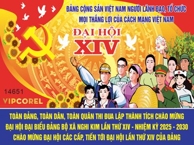 File ảnh Pano Đại Hội Đại Biểu Toàn Quốc XIV #22 file corel (gốc) in biển hiệu