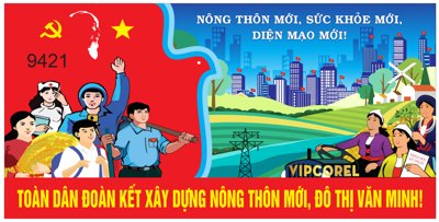 Download file ảnh gốc Pano Nông thôn mới - sức khỏe mới - diện mạo mới để in ấn