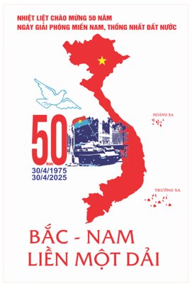 File tranh Pano cột đèn chào mừng 50 năm 30/4 2025 #3 (gốc) chủ đề trừu tượng