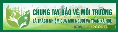 File gốc Pano chung tay bảo vệ môi trường vector corel (PNG) không nền chất lượng
