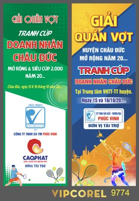 File gốc Pano giải quần vợt Doanh nhân file corel cho in ấn và thiết kế