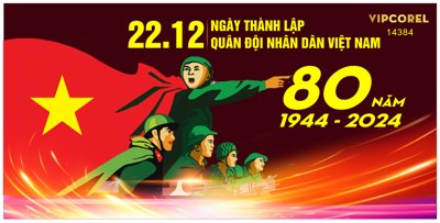 File tranh quảng cáo Pano ngày thành lập quân đội nhân dân VN 22-12 #3 (file gốc) chuyên nghiệp
