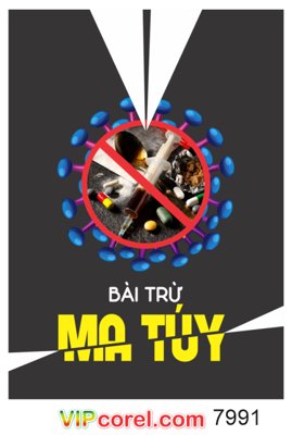 Tải file Pano tuyên truyền bài trừ ma túy file vector (PSD) cho in tranh 3D