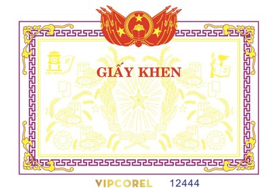 Download file gốc Phôi giấy khen cho học sinh tiên tiến vector (in mica) trang trí