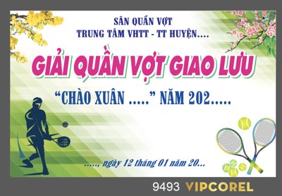 File PSD Phông Giải quần vợt giao lưu chào xuân 2024 vector (nguyên gốc) chất lượng cao