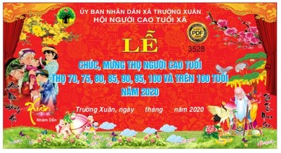 Hình ảnh file gốc in trần nhà Phông Lễ mừng thọ người cao tuổi xã Trường Xuân