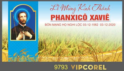 Tải file gốc Phông lễ mừng thánh Phanxico Xavie vector (bản PSD) đầy đủ layer