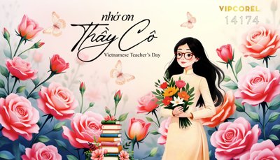 File gốc Phông nền ngày nhà giáo Việt Nam 20-11 file PSD #2 (cho in 3D) độc đáo