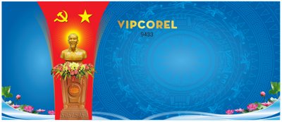 Tải file Phông nền sân khấu xanh hoa sen hội nghị vector (ảnh gốc) in tranh kính