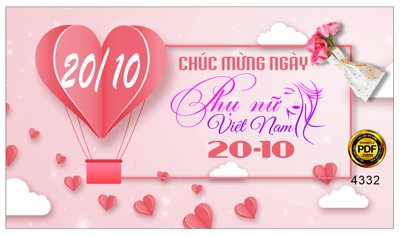 Tải file Phông ngày phụ nữ Việt Nam 20/10 tone màu hồng (gốc) in nhanh