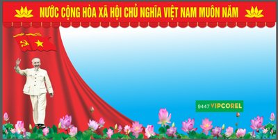 Tải file Phông sân khấu Bác Hồ vẫy tay chào trên hội trường (gốc) để in ấn ngay