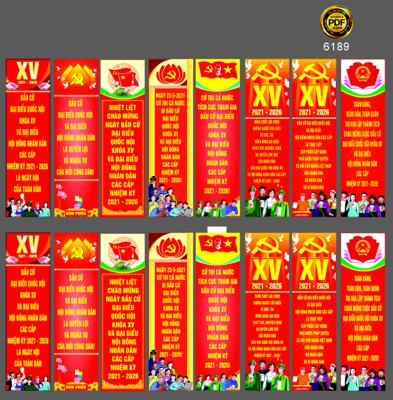 File gốc in mica Phướn bầu cử đai hội đại biểu khóa XV file corel chất lượng