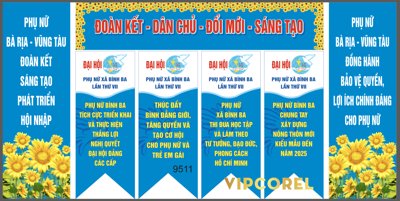 File ảnh gốc Phướn thả - băng rôn đại hội phụ nữ xã Bình Ba không vỡ nét