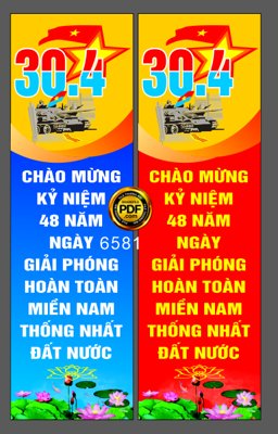 Tải file PSD Phướn thả chào mừng 30/4 thống nhất đất nước file corel (nguyên layer) để in