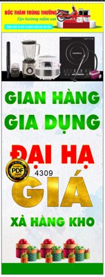 File gốc Phướn treo xả hàng kho Siêu thị điện máy (cho in UV) siêu nét