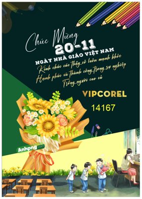 Download file Poster mừng ngày nhà giáo Việt Nam 20-11 #11 file corel (gốc) in mica cao cấp