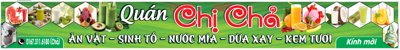 File in mica Quán Chị Chả - Ăn vặt - Sinh tố - Nước mía... Corel (bản gốc) siêu trong