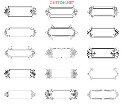 File tranh Share mẫu Hoa văn Kẹp Tên file CorelDRAW (file gốc) chủ đề phong thủy